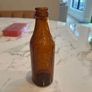 Antique - Amber Glass Certo Bottle